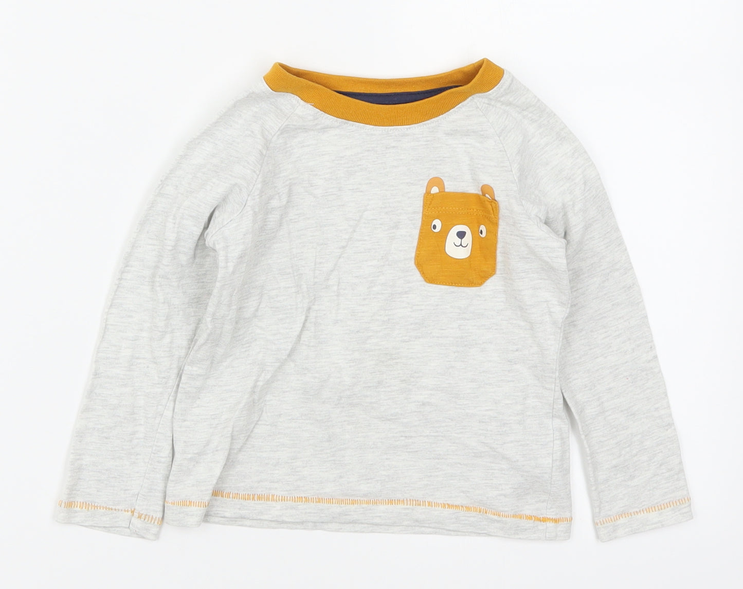 Primark Baby Grey   Basic T-Shirt Size 18-24 Months  - Bear