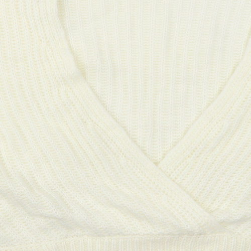 ASOS Womens Ivory  Knit Pullover Jumper Size 10  - Open Back