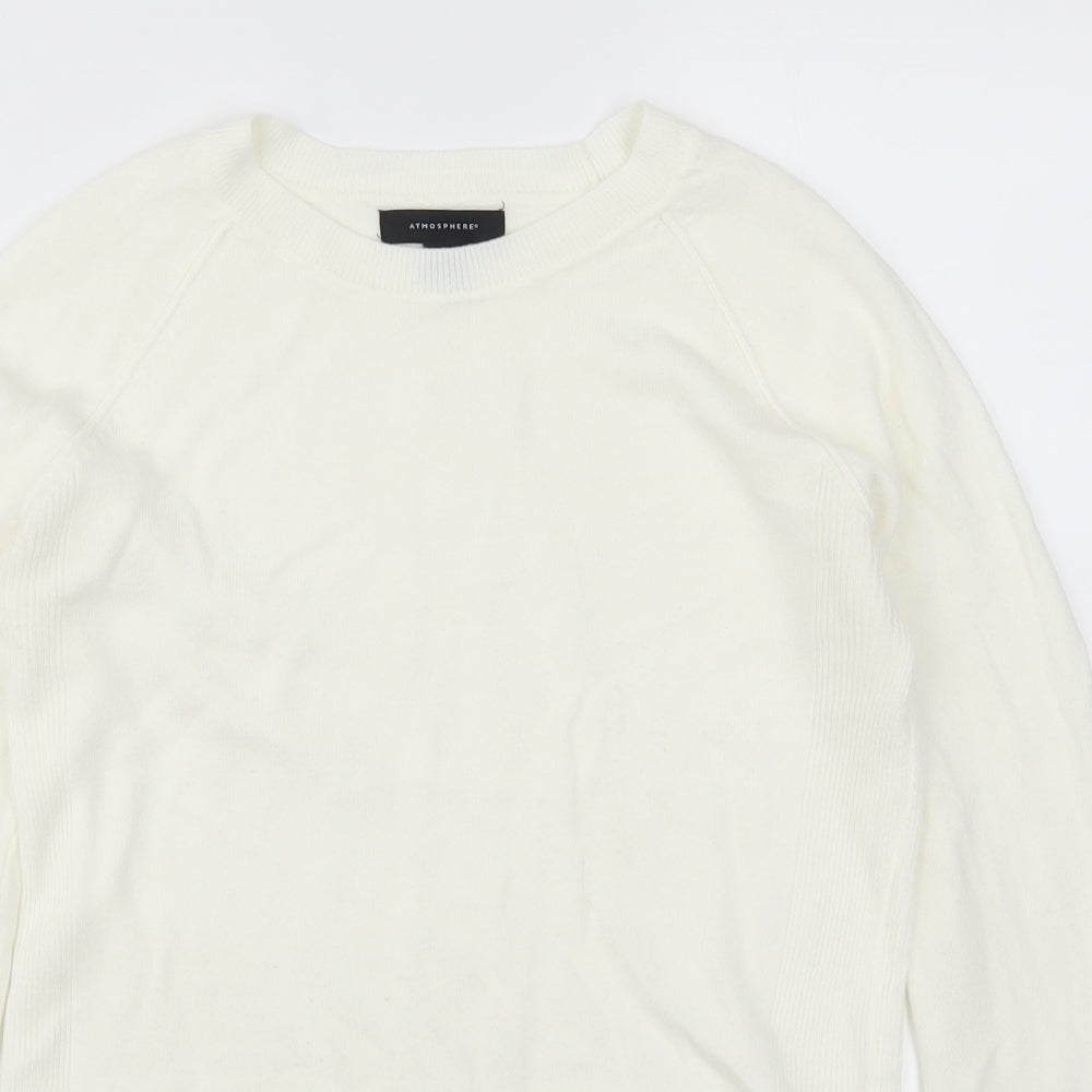Atmosphere Womens White  Knit Pullover Jumper Size 10