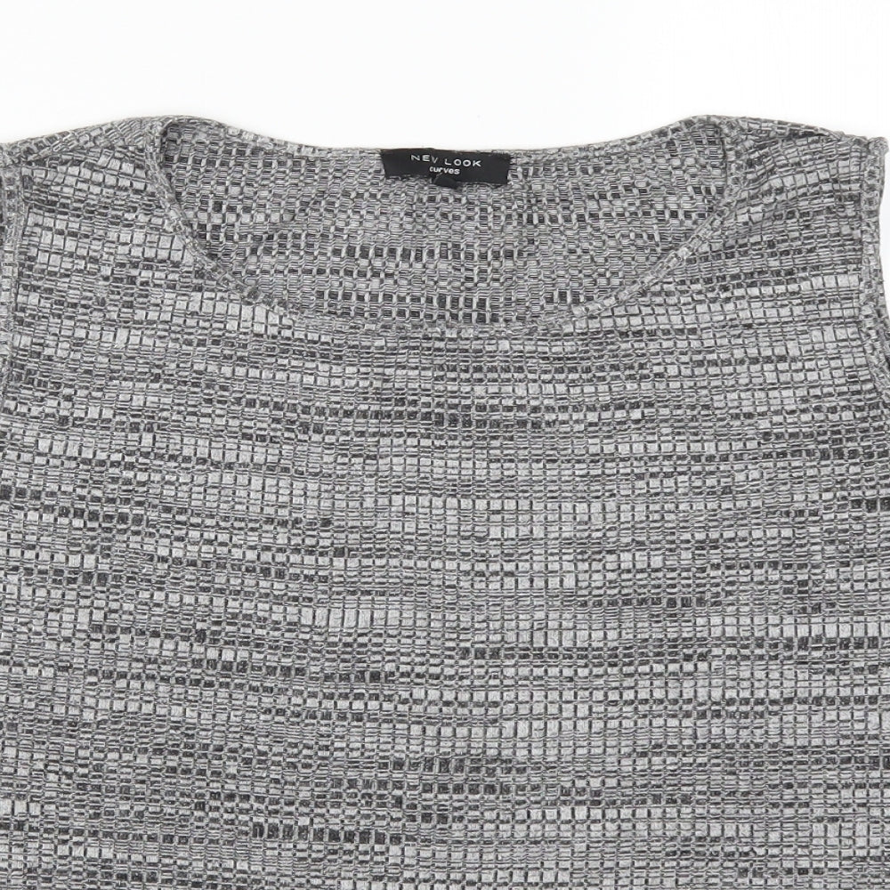 New Look Womens Grey   Basic T-Shirt Size 18