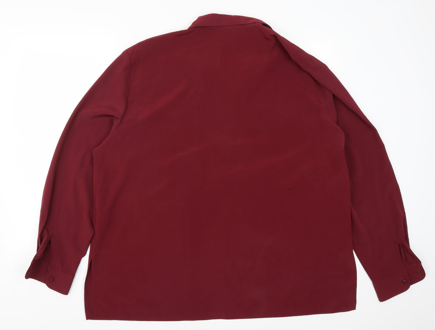 Sara Neal Womens Red   Basic Button-Up Size 22