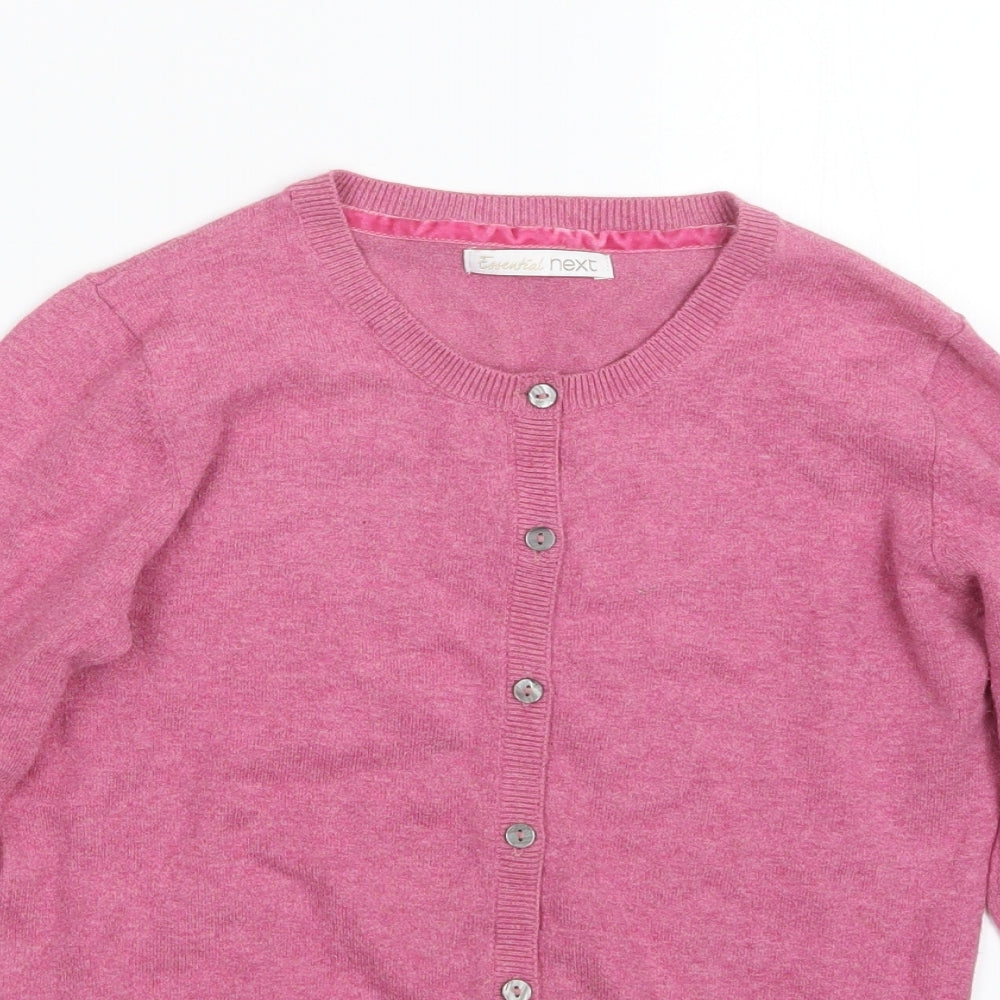 NEXT Girls Pink  Knit Cardigan Jumper Size 11 Years