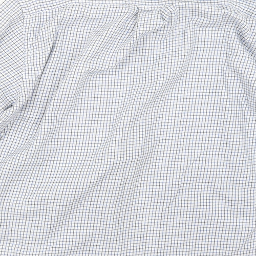 EWM Mens Blue Check   Button-Up Size M