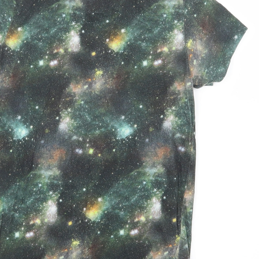 NEXT Boys Green Geometric  Basic T-Shirt Size 8 Years