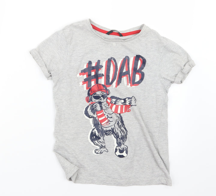 George Boys Grey   Basic T-Shirt Size 9-10 Years