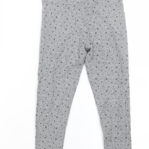 NEXT Girls Grey Geometric  Carrot Trousers Size 8 Years