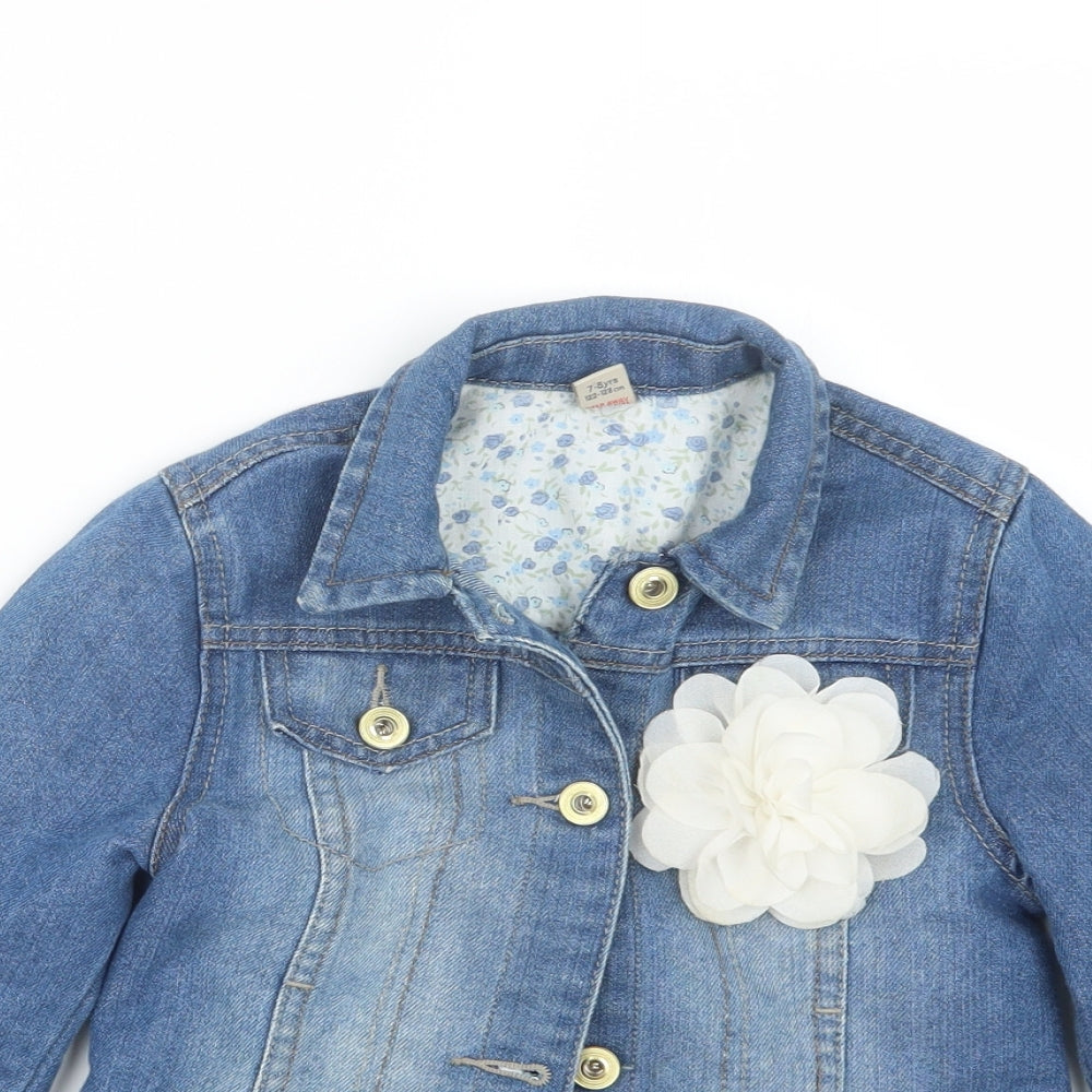 TU Girls Blue  Denim Jacket  Size 7-8 Years