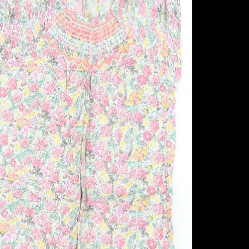 NEXT Girls Pink Floral  Coverall Outfit/Set Size 18-24 Months