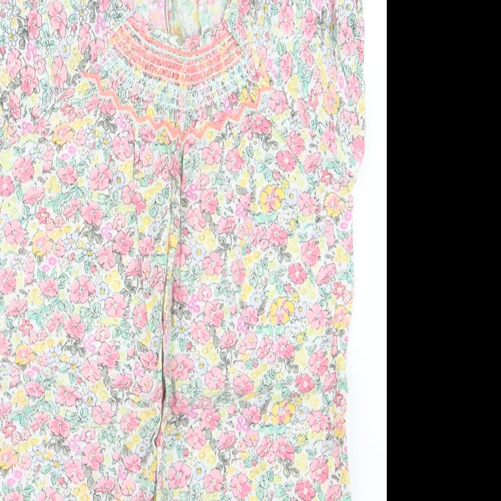 NEXT Girls Pink Floral  Coverall Outfit/Set Size 18-24 Months