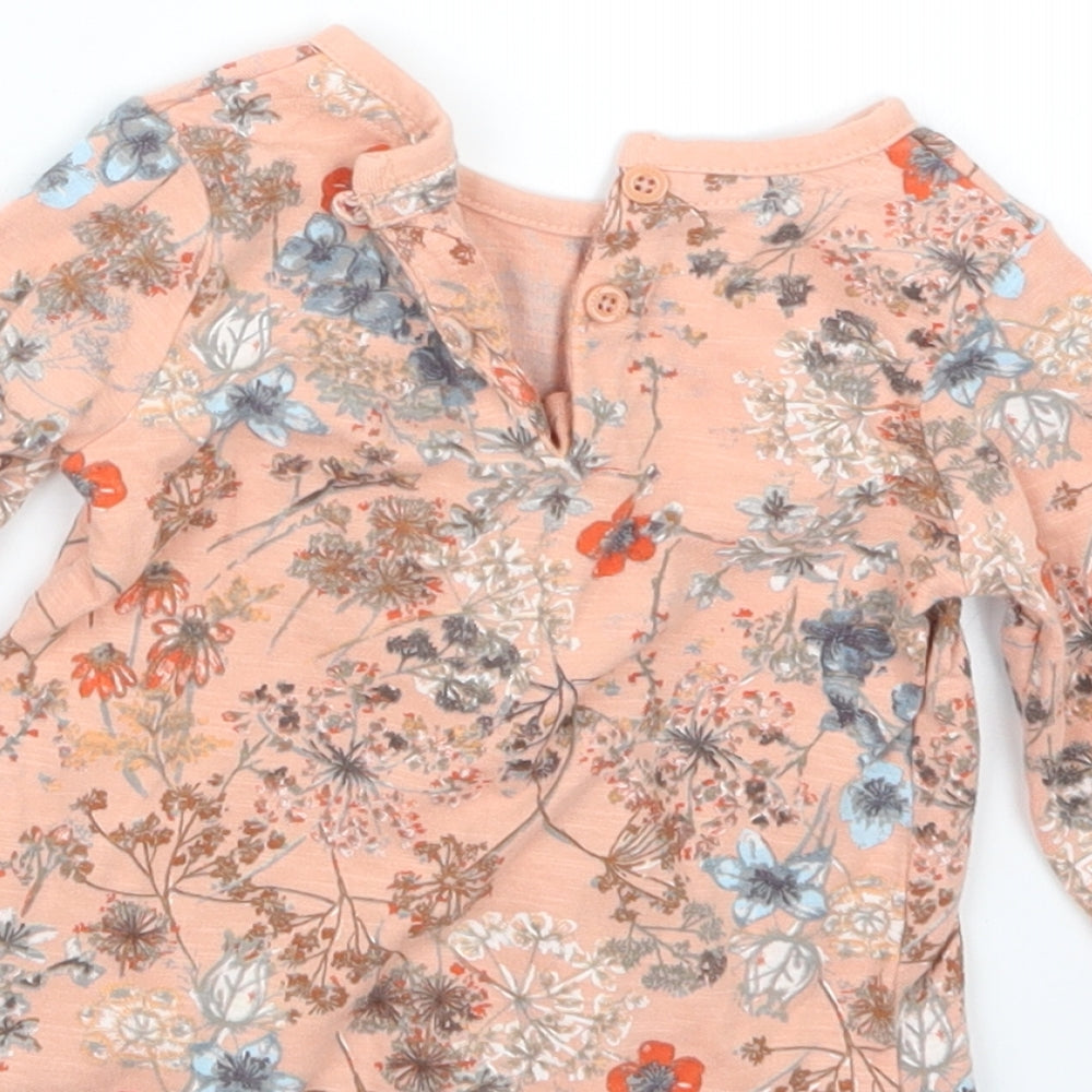 NEXT Girls Pink Geometric  Basic T-Shirt Size 3-6 Months