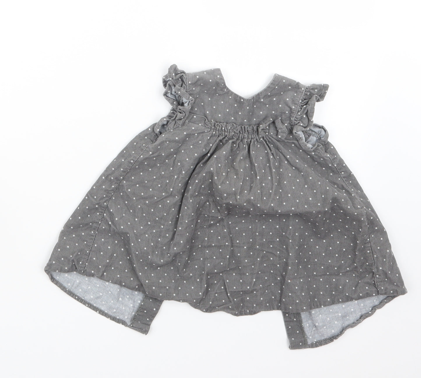 F&F Girls Grey Paisley Velvet A-Line  Size 3-6 Months