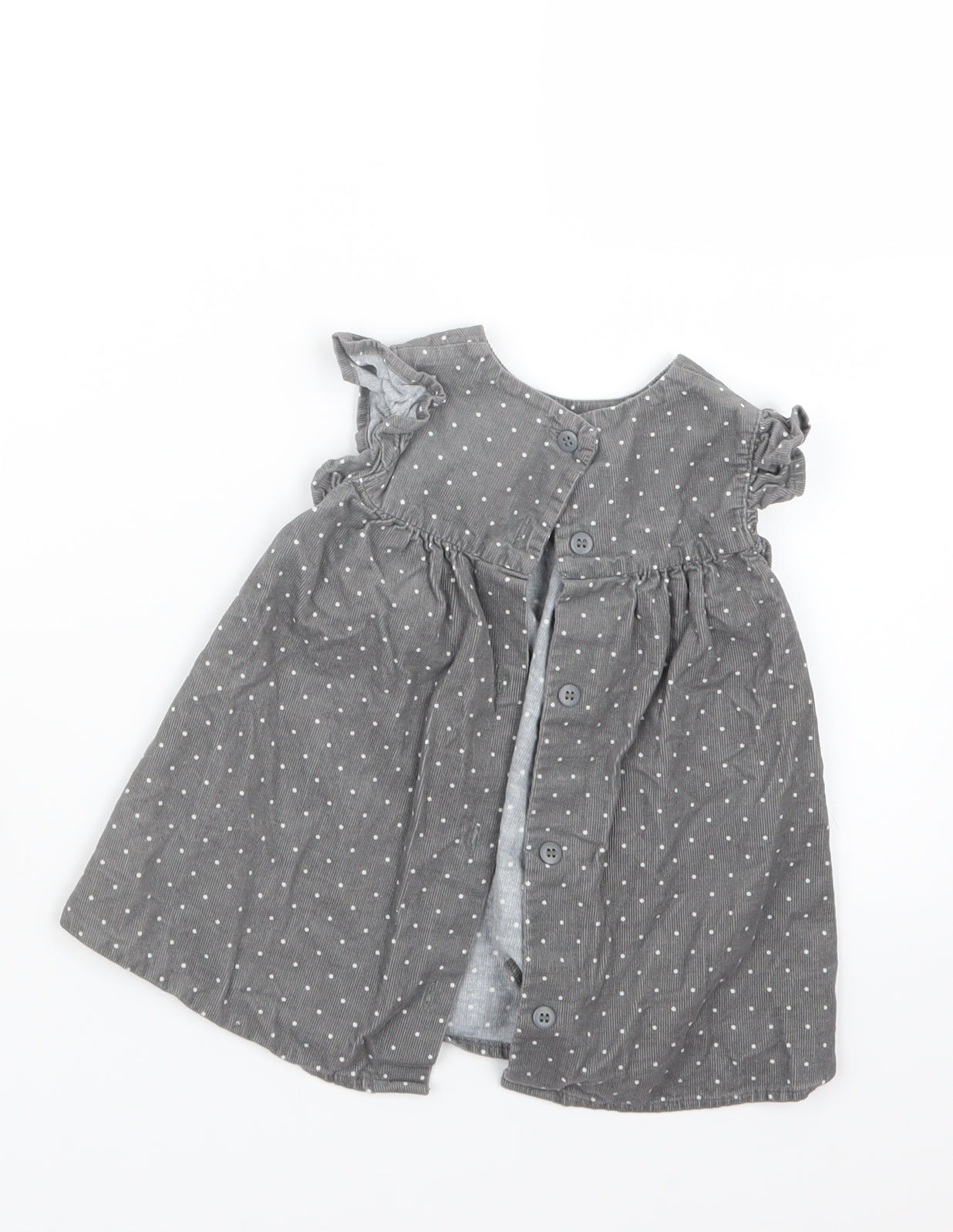 F&F Girls Grey Paisley Velvet A-Line  Size 3-6 Months