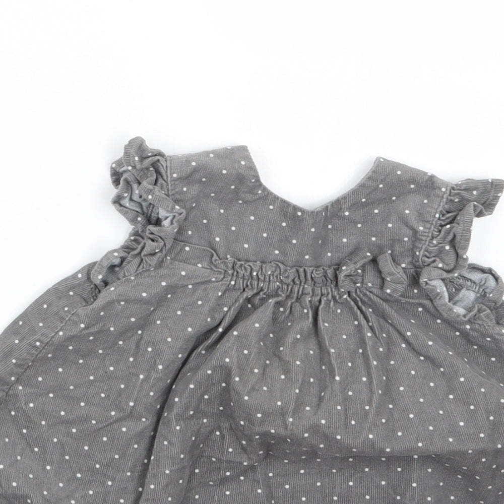 F&F Girls Grey Paisley Velvet A-Line  Size 3-6 Months