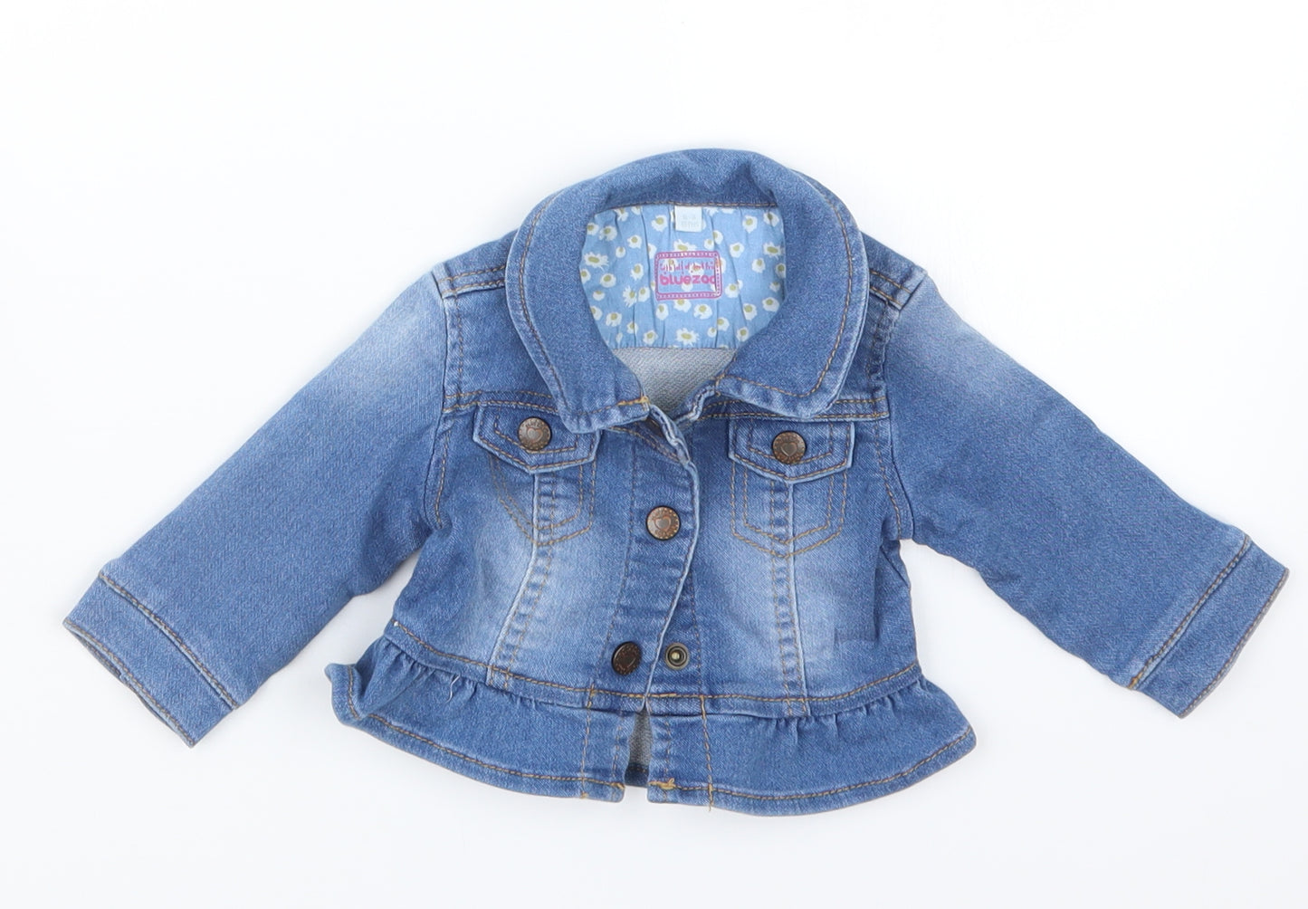 Blue Zoo Girls Blue  Denim Jacket  Size 0-3 Months
