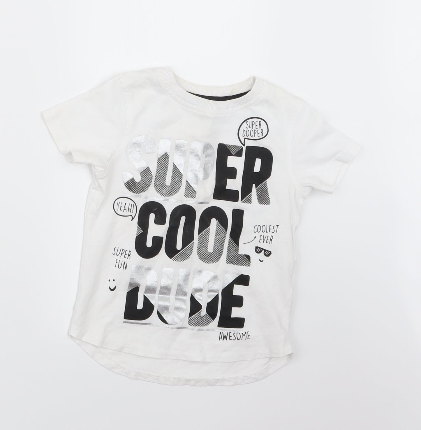 George Boys White   Basic T-Shirt Size 2-3 Years