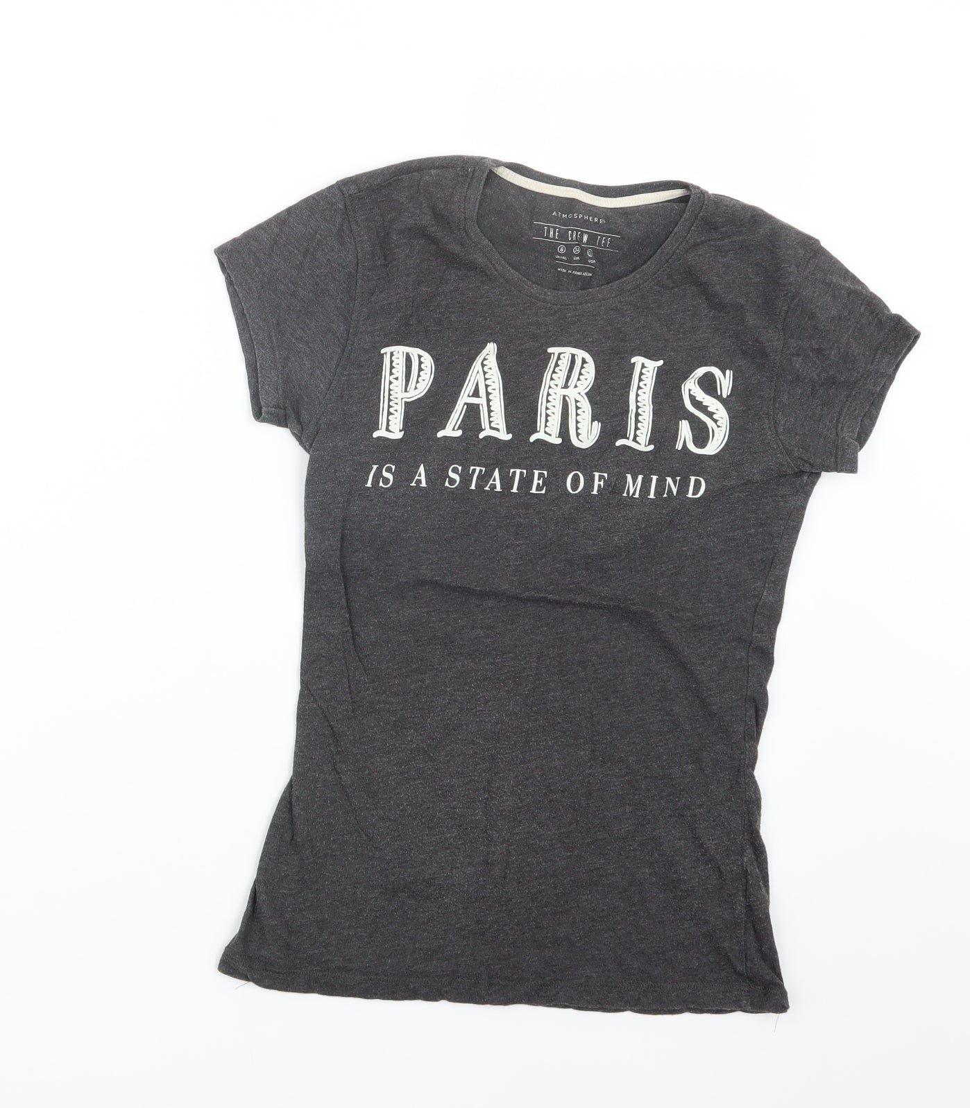 Atmosphere Womens Grey   Basic T-Shirt Size 6