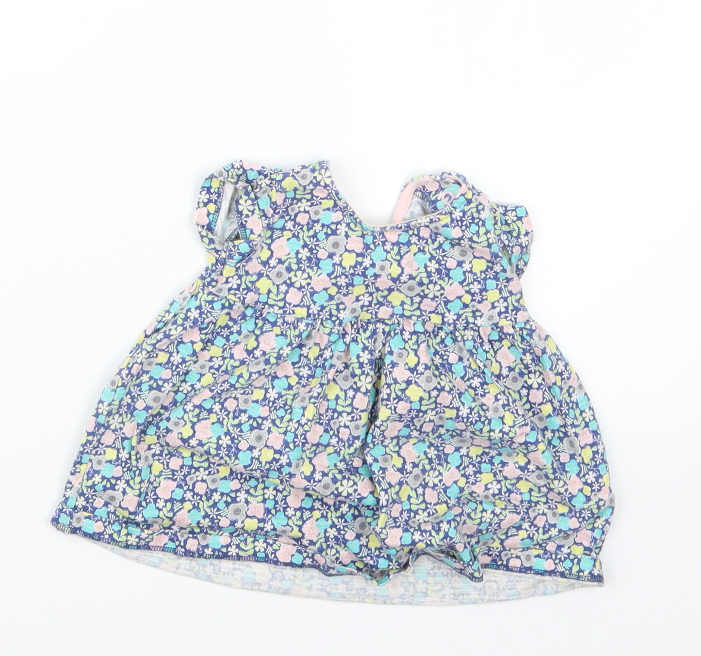 F&F Girls Blue Fair Isle  Basic T-Shirt Size 3-6 Months