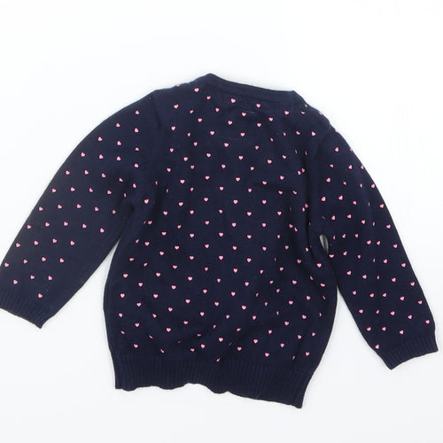Earlydays Girls Blue  Knit Cardigan Jumper Size 3-6 Months