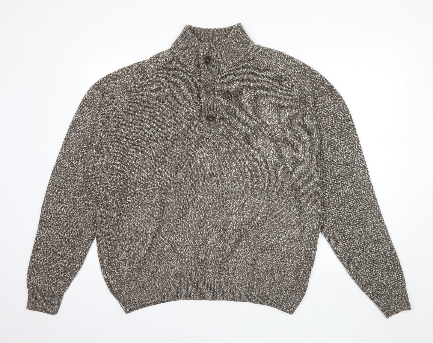 James Pringle Mens Brown  Knit Pullover Jumper Size 2XL