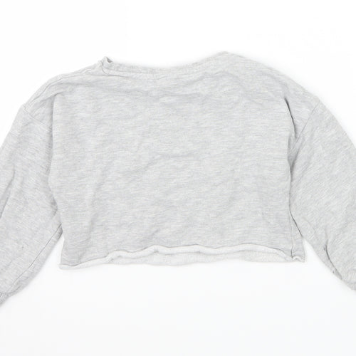 Matalan Girls Grey  Jersey Pullover Sweatshirt Size 5 Years