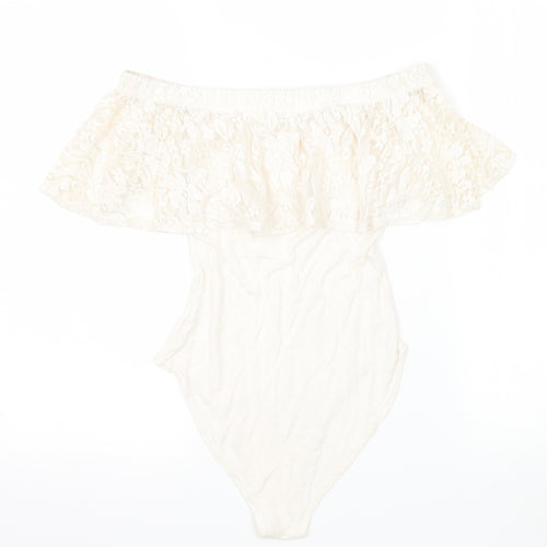 Preworn Womens Ivory  Jersey Bodysuit One-Piece Size 6
