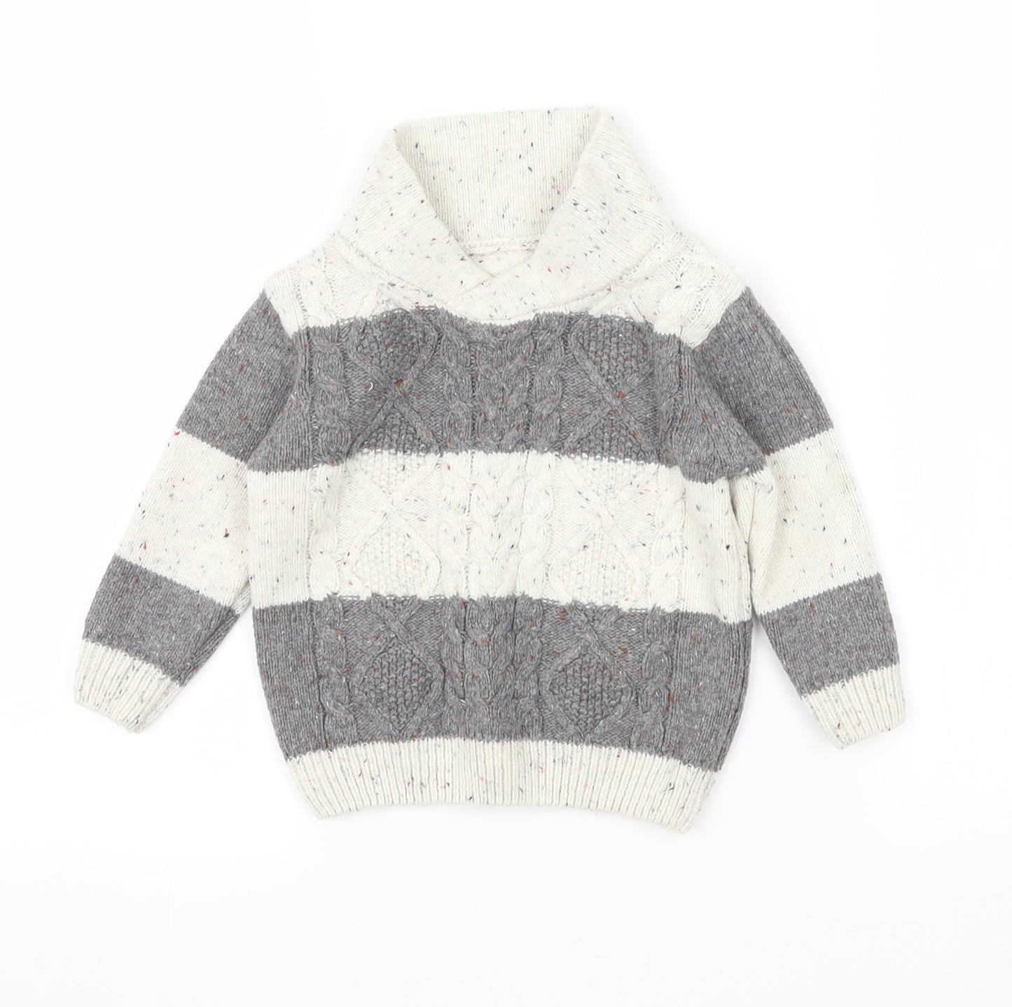 Nutmeg Baby Multicoloured Striped Knit Pullover Jumper Size 12-18 Months