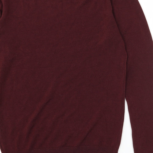 Primark Mens Red  Knit Pullover Jumper Size S