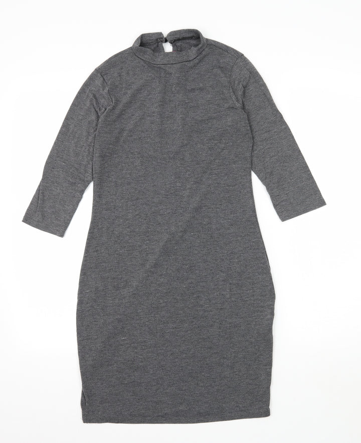 Boohoo Womens Grey Jersey T-Shirt Dress Size 14