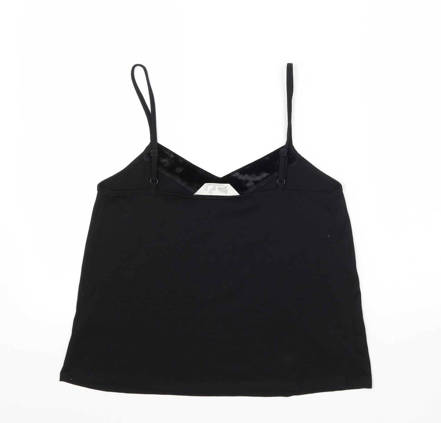 Love to Lounge Womens Black Solid Jersey Top Pyjama Top Size M