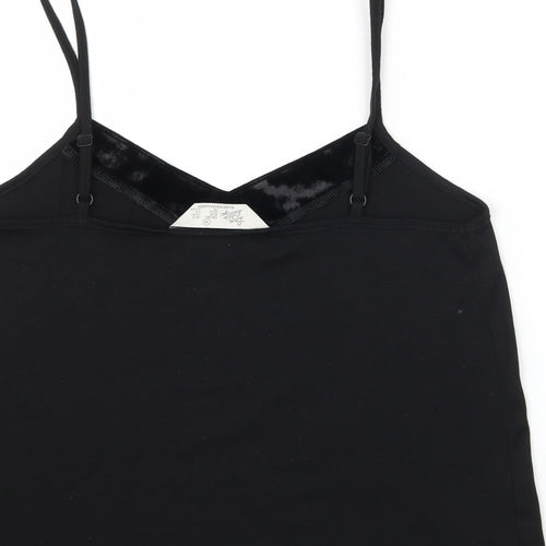 Love to Lounge Womens Black Solid Jersey Top Pyjama Top Size M