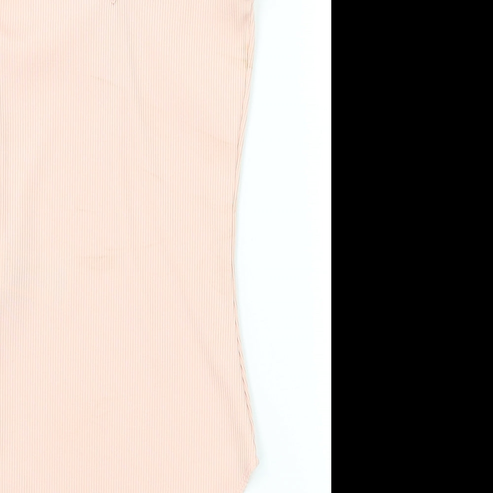 New Look Womens Pink   Bodysuit One-Piece Size 8  - lace detail