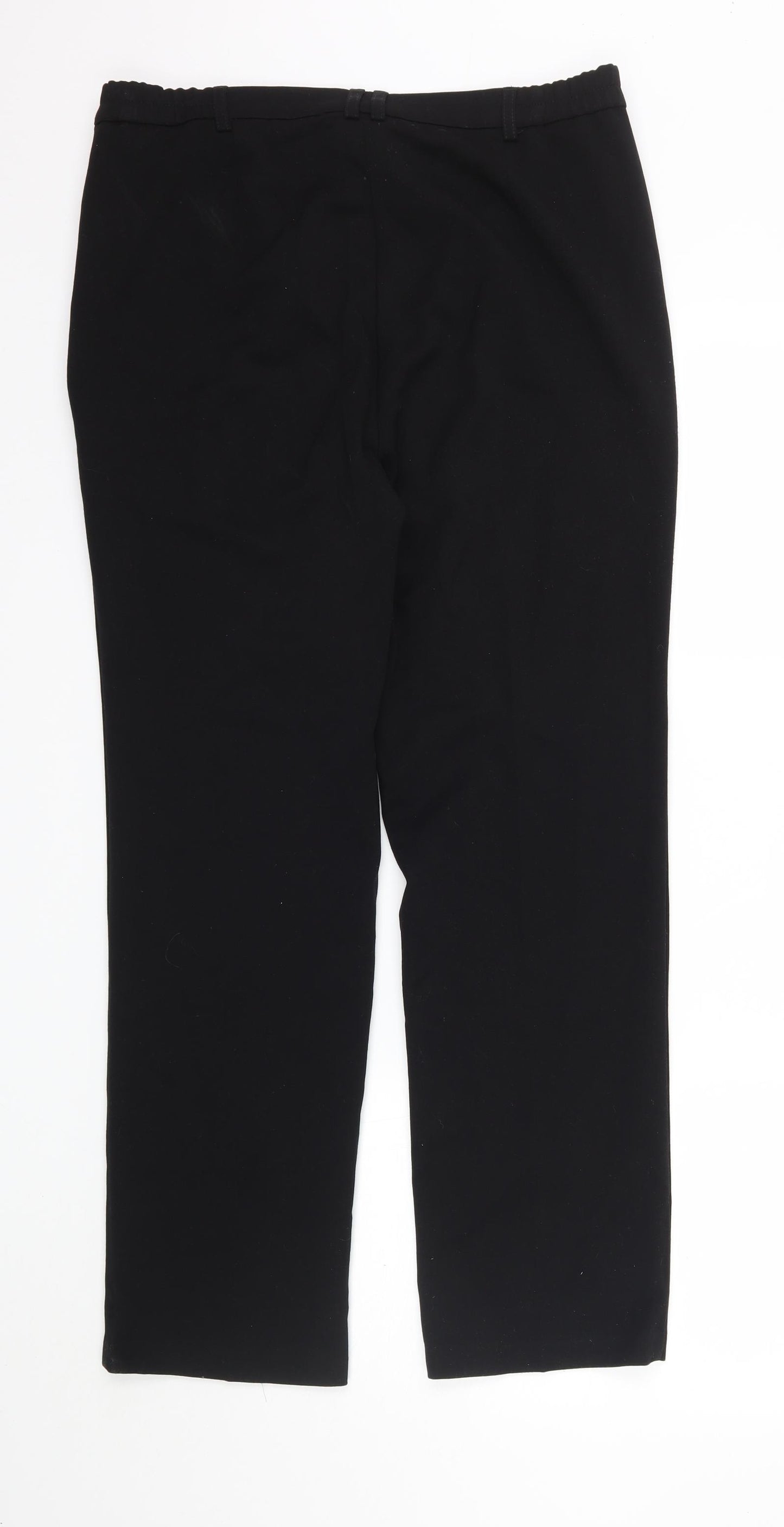 M&S Womens Black   Trousers  Size 12 L29 in