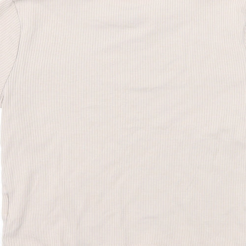 H&M Girls Beige  Jersey Basic T-Shirt Size 9-10 Years