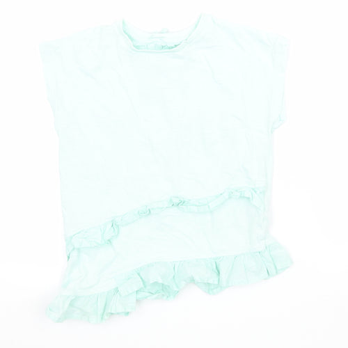 M&S Girls Green  Jersey Basic T-Shirt Size 7-8 Years