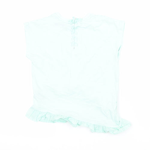 M&S Girls Green  Jersey Basic T-Shirt Size 7-8 Years