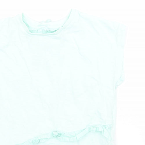 M&S Girls Green  Jersey Basic T-Shirt Size 7-8 Years