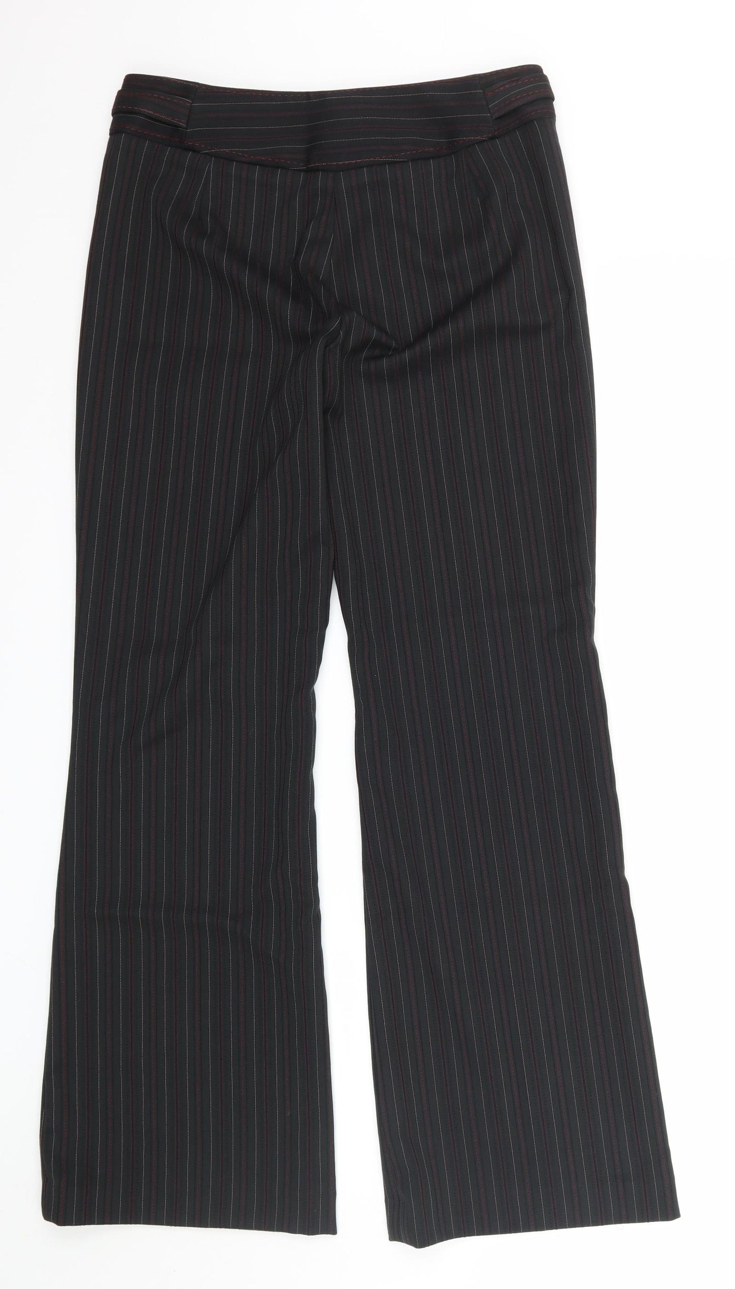 NEXT Womens Black Striped  Trousers  Size 10 L31 in