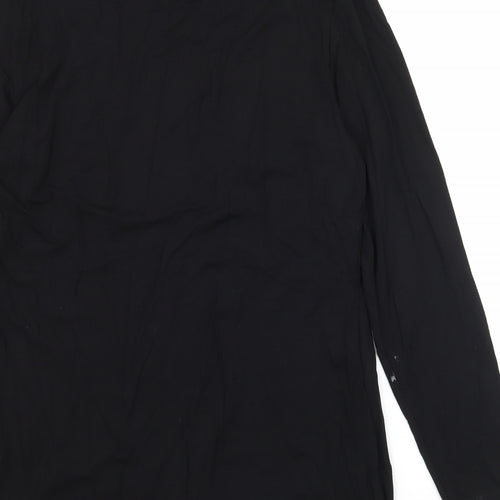 Alessa W Womens Black  Jersey Basic T-Shirt Size 10  - Cardigan and Top All in One