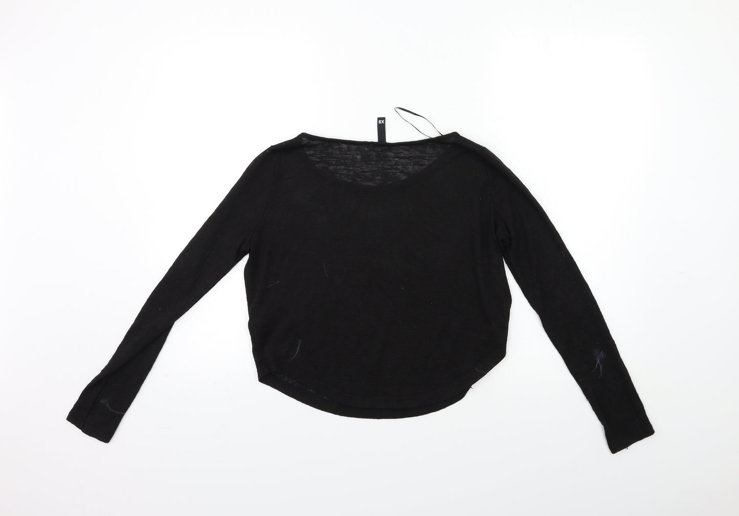 H&M Womens Black  Knit Pullover Jumper Size XS