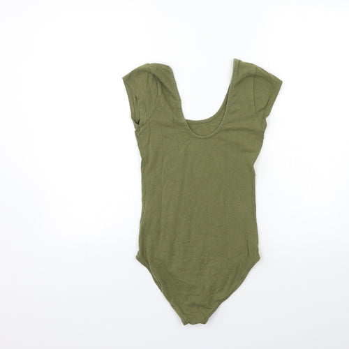 Miss Selfridge Womens Green   Basic T-Shirt Size 8