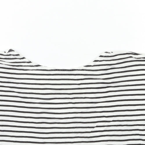 Miss Selfridge Womens Blue Striped  Basic T-Shirt Size 6