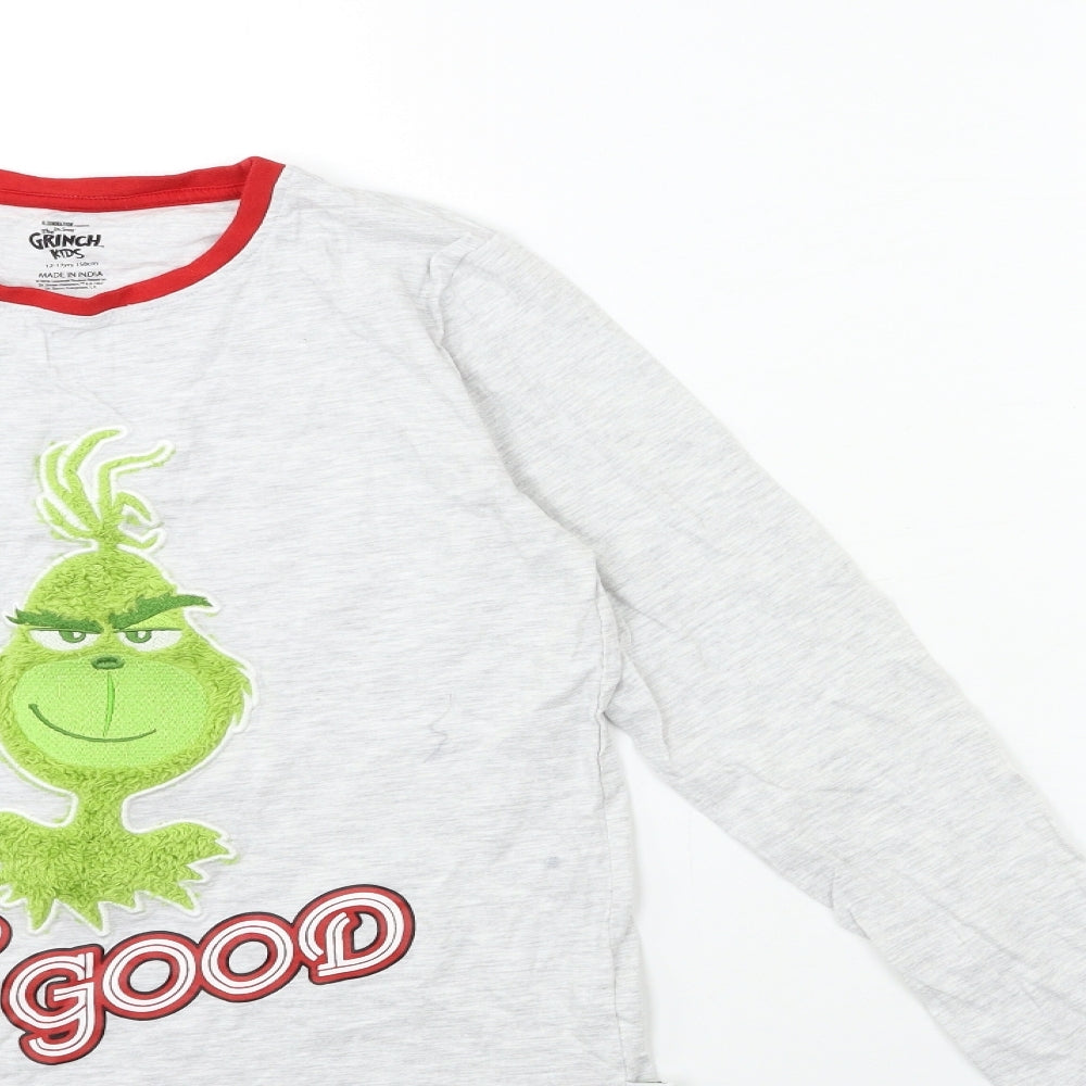 Primark Boys Red Striped   Pyjama Set Size 12-13 Years  - grinch