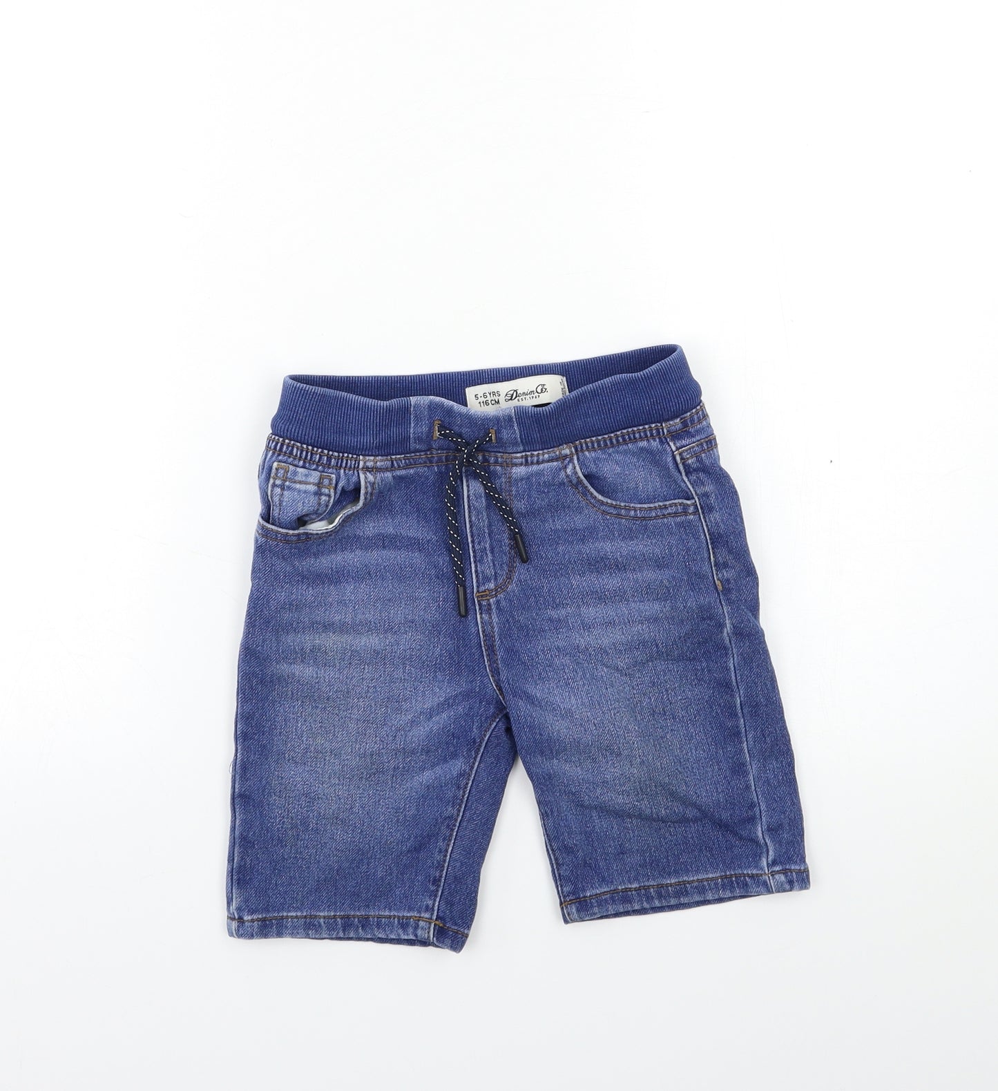 Denim & Co. Boys Blue  Denim Biker Shorts Size 5-6 Years