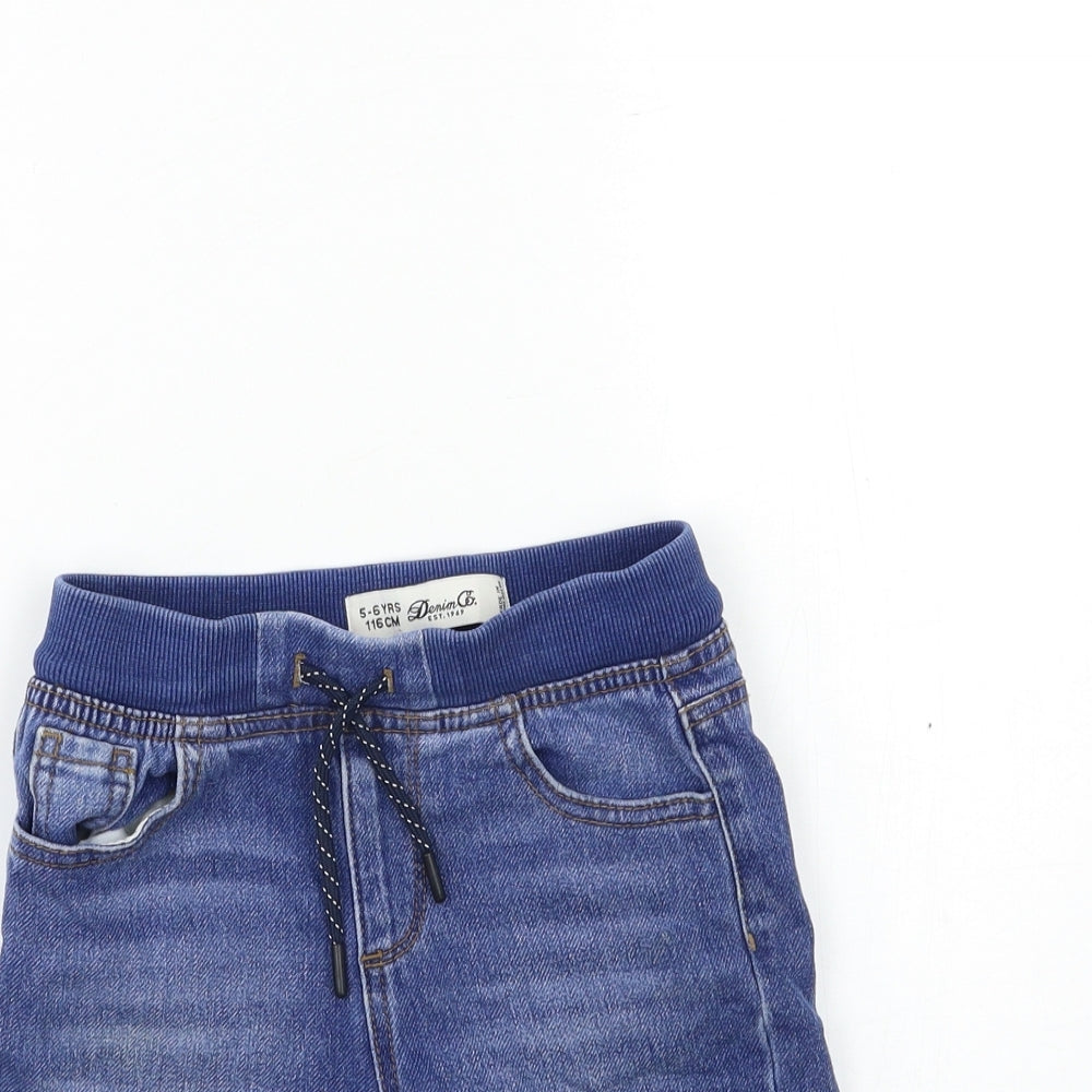 Denim & Co. Boys Blue  Denim Biker Shorts Size 5-6 Years