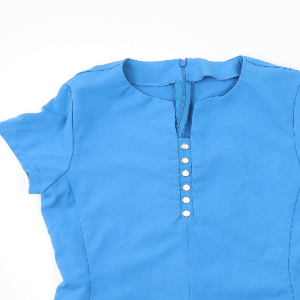 Alexander Womens Blue   Tunic T-Shirt Size 8