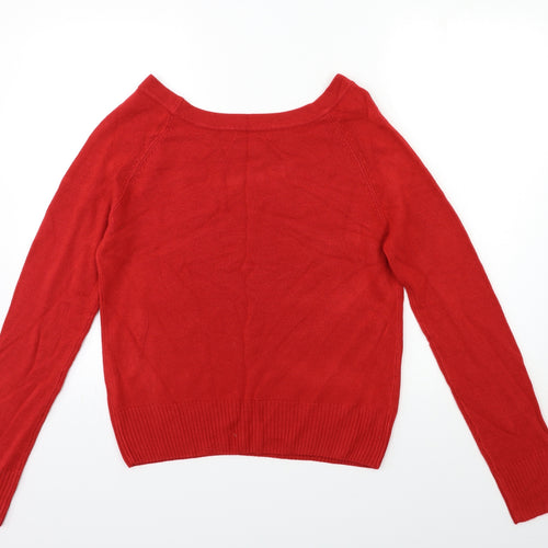 George Womens Red  Knit Pullover Jumper Size 16