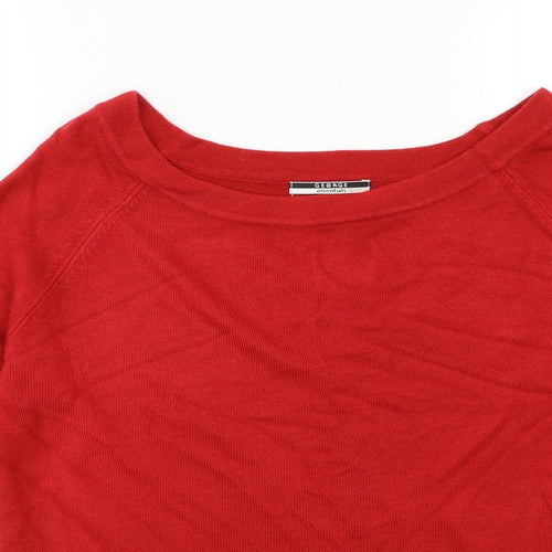 George Womens Red  Knit Pullover Jumper Size 16