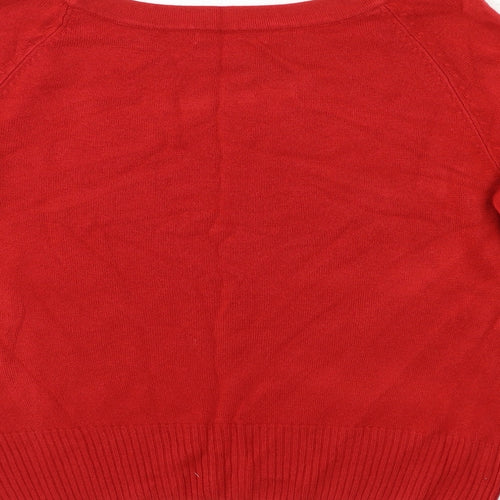 George Womens Red  Knit Pullover Jumper Size 16