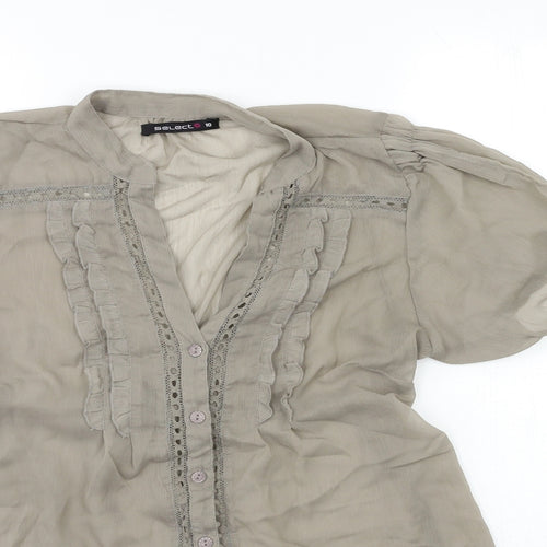 Select Womens Grey   Basic Blouse Size 10