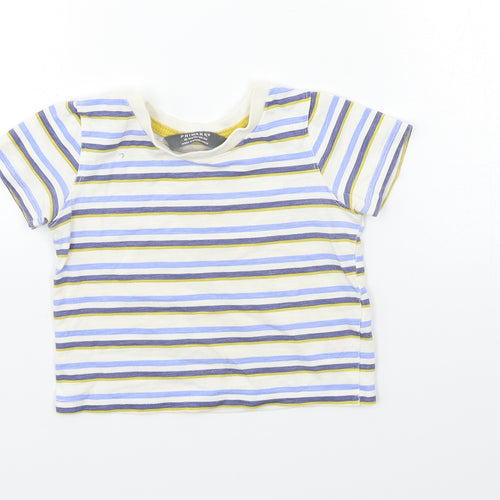 Primark Baby Blue Striped  Pullover T-Shirt Size 12 Months
